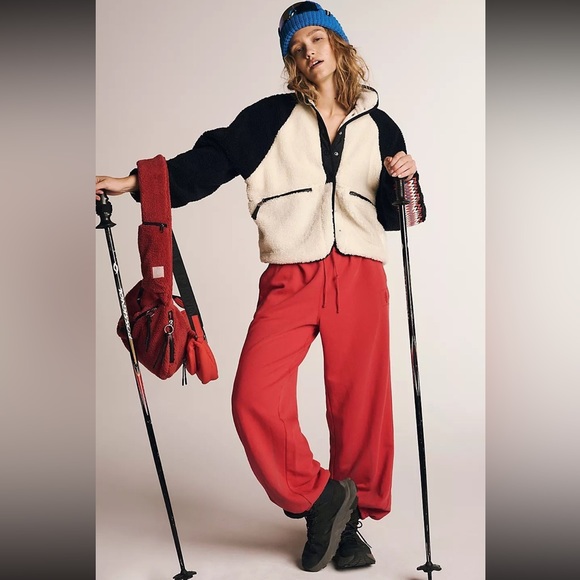 Free People Hit The Slopes Printed Fleece Jacket NWOT Medium - Picture 4 of 5